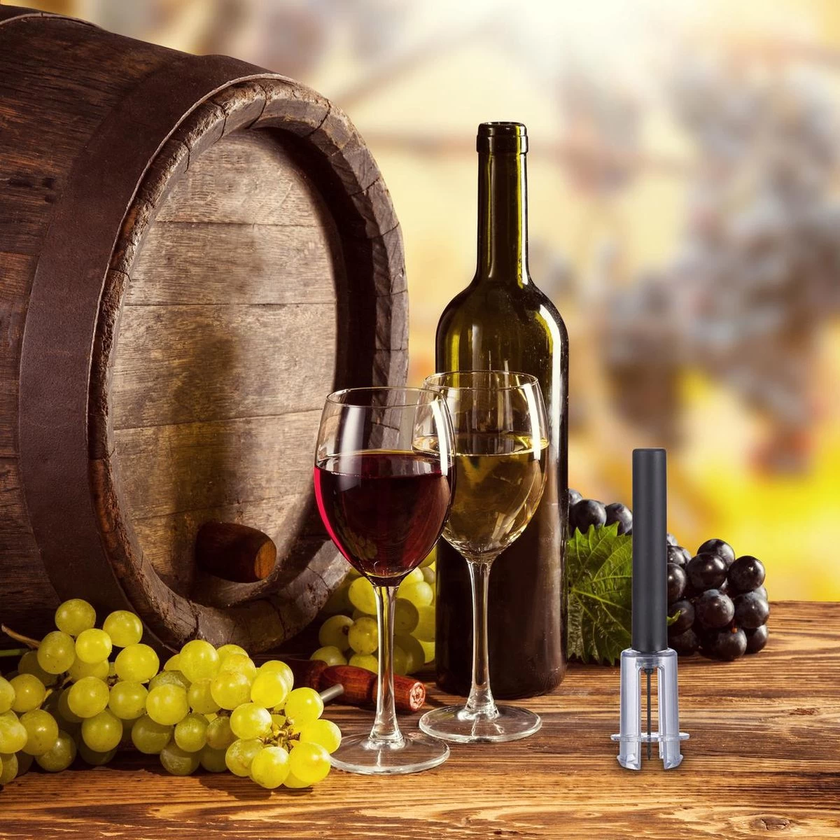 Tire-bouchon Relaxdays Pression D'air - Ouvre-bouteille - Ouvre-bouteille De Vin - Ouvre-bouteille - Noir 4 Tire-bouchon Relaxdays Pression D'air - Ouvre-bouteille - Ouvre-bouteille De Vin - Ouvre-bouteille - Noir – Image 2