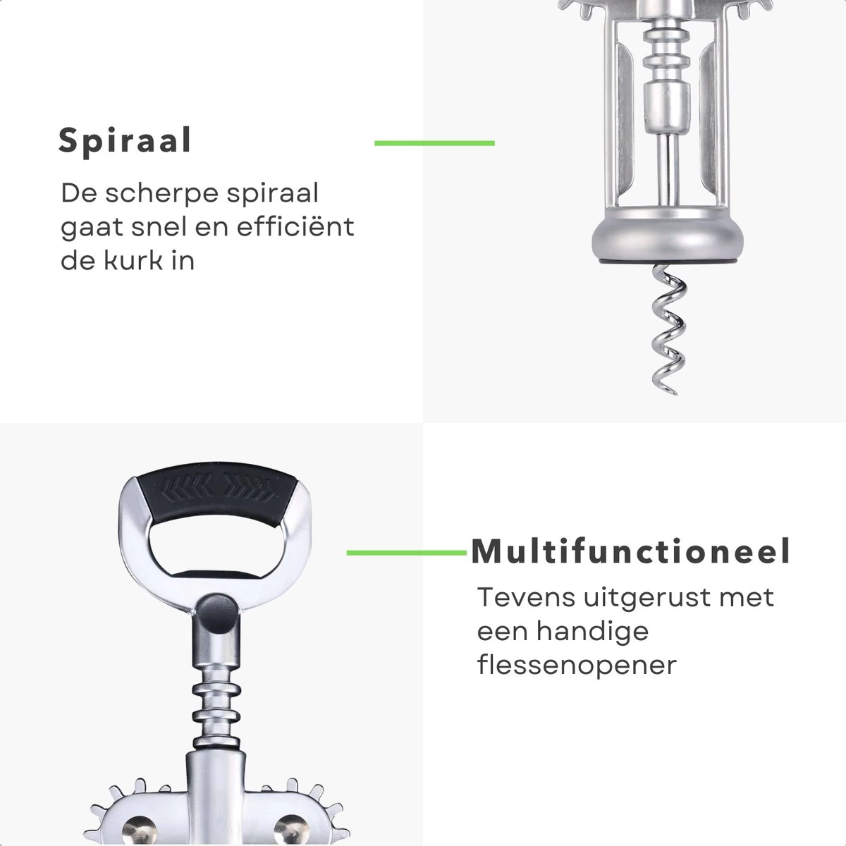 Tire-bouchon Robuste Cheqo® - Décapsuleur De Luxe - Alliage De Zinc Avec Poignée TPR - Levier - Ouverture En Un Instant 8 Tire-bouchon Robuste Cheqo® - Décapsuleur De Luxe - Alliage De Zinc Avec Poignée TPR - Levier - Ouverture En Un Instant – Image 6