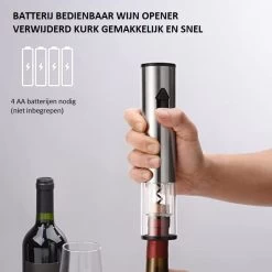 Tire-bouchon - Tire-bouchon Noir - Tire-bouchon Argent - Tire-bouchon électrique - Tire-bouchon - Vin Rouge - Vin Blanc - Vin Rosé - Tous Types De Vin - Ouvre-bouchon Automatique - à Piles - Tire-bouchon -Dégustation Délicate 1200x1200 852