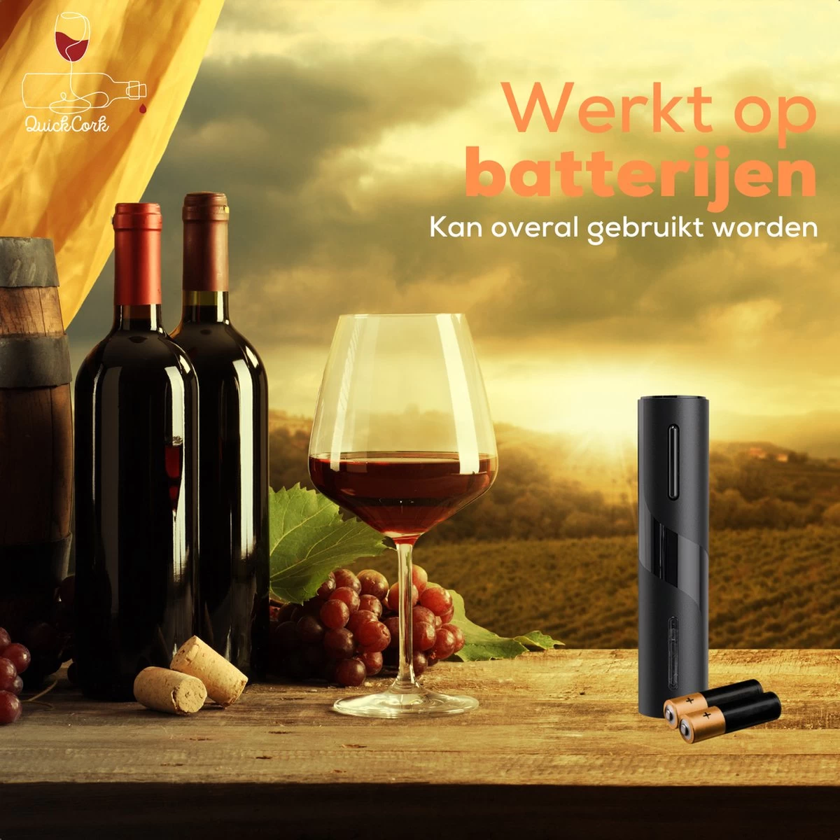 Tire-bouchon électrique Avec Bouchon à Vin Et Bec - Ouvre-bouteille électrique - À Piles - Zwart 5 Tire-bouchon électrique Avec Bouchon à Vin Et Bec - Ouvre-bouteille électrique - À Piles - Zwart – Image 3