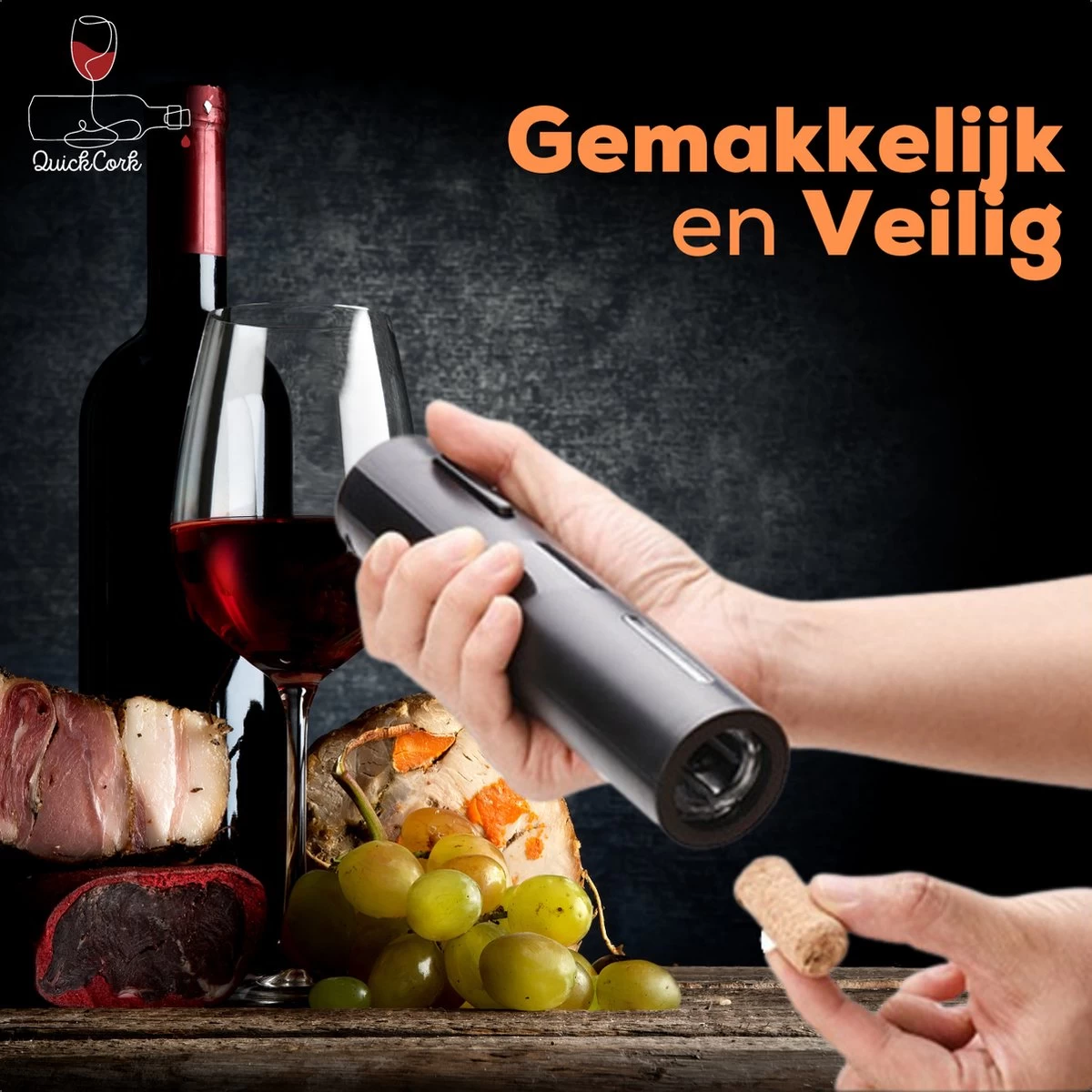 Tire-bouchon électrique Avec Bouchon à Vin Et Bec - Ouvre-bouteille électrique - À Piles - Zwart 6 Tire-bouchon électrique Avec Bouchon à Vin Et Bec - Ouvre-bouteille électrique - À Piles - Zwart – Image 4