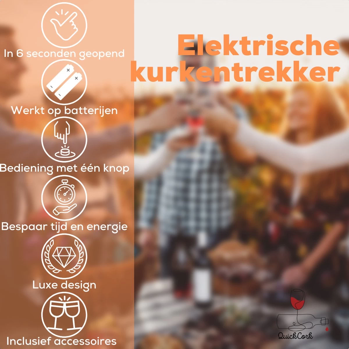 Tire-bouchon électrique Avec Bouchon à Vin Et Bec - Ouvre-bouteille électrique - À Piles - Zwart 7 Tire-bouchon électrique Avec Bouchon à Vin Et Bec - Ouvre-bouteille électrique - À Piles - Zwart – Image 5