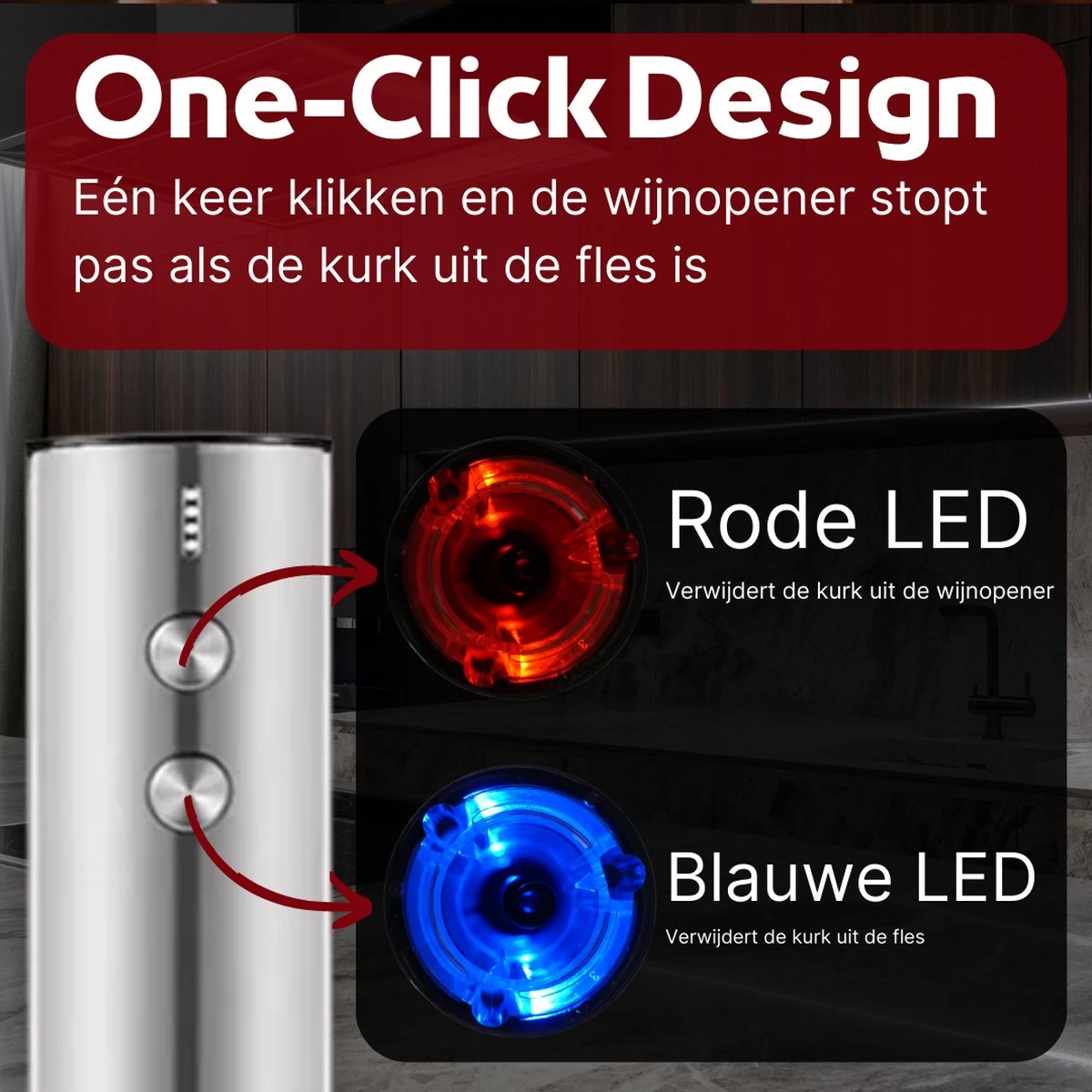 Set -bouchon électrique En Acier Inoxydable Deluxe Rechargeable - Ouvre-bouteille 5 En 1 8 Set -bouchon électrique En Acier Inoxydable Deluxe Rechargeable - Ouvre-bouteille 5 En 1 – Image 6