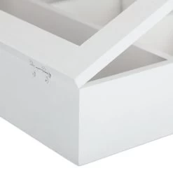 Boîte à Thé Relaxdays Bois - Boîte à Thé 7 Compartiments - Magasin De Thé - Boîte à Thé - Boîte à Thé - Boîte Blanche -Dégustation Délicate 1200x1200 9