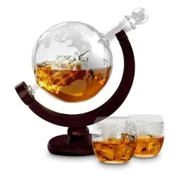 MikaMax Whiskey Globe Decanter Deluxe Set - 0,9 L - Incl. 2 Verres -Dégustation Délicate 1200x1200 916