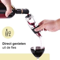 Lynnz à Vin De Luxe Lynnz ® + Passoire Et Standard | Carafe à Vin - Carafe à Vin - Aérateur à Vin - Cadeau - Accessoires Pour Le Vin - Coffret Cadeau -Dégustation Délicate 1200x1200 927