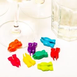 Kikkerland En Marqueurs De Verre Kikkerland - Set De 8 - Perfect Pour Les Fêtes Et Toutes Les Occasions -Dégustation Délicate 1200x1200 965