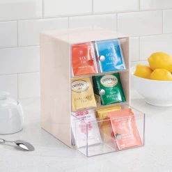 MDesign - Boîte à Thé - Organisateur De Cuisine/boîte De Rangement Pour Sachets De Thé, Tasses à Café, Bonbons Et Plus - Avec 18 Compartiments Et 3 Tiroirs/plastique - Crème/transparent 10 MDesign - Boîte à Thé - Organisateur De Cuisine/boîte De Rangement Pour Sachets De Thé, Tasses à Café, Bonbons Et Plus - Avec 18 Compartiments Et 3 Tiroirs/plastique - Crème/transparent -Dégustation Délicate 1200x1200 97