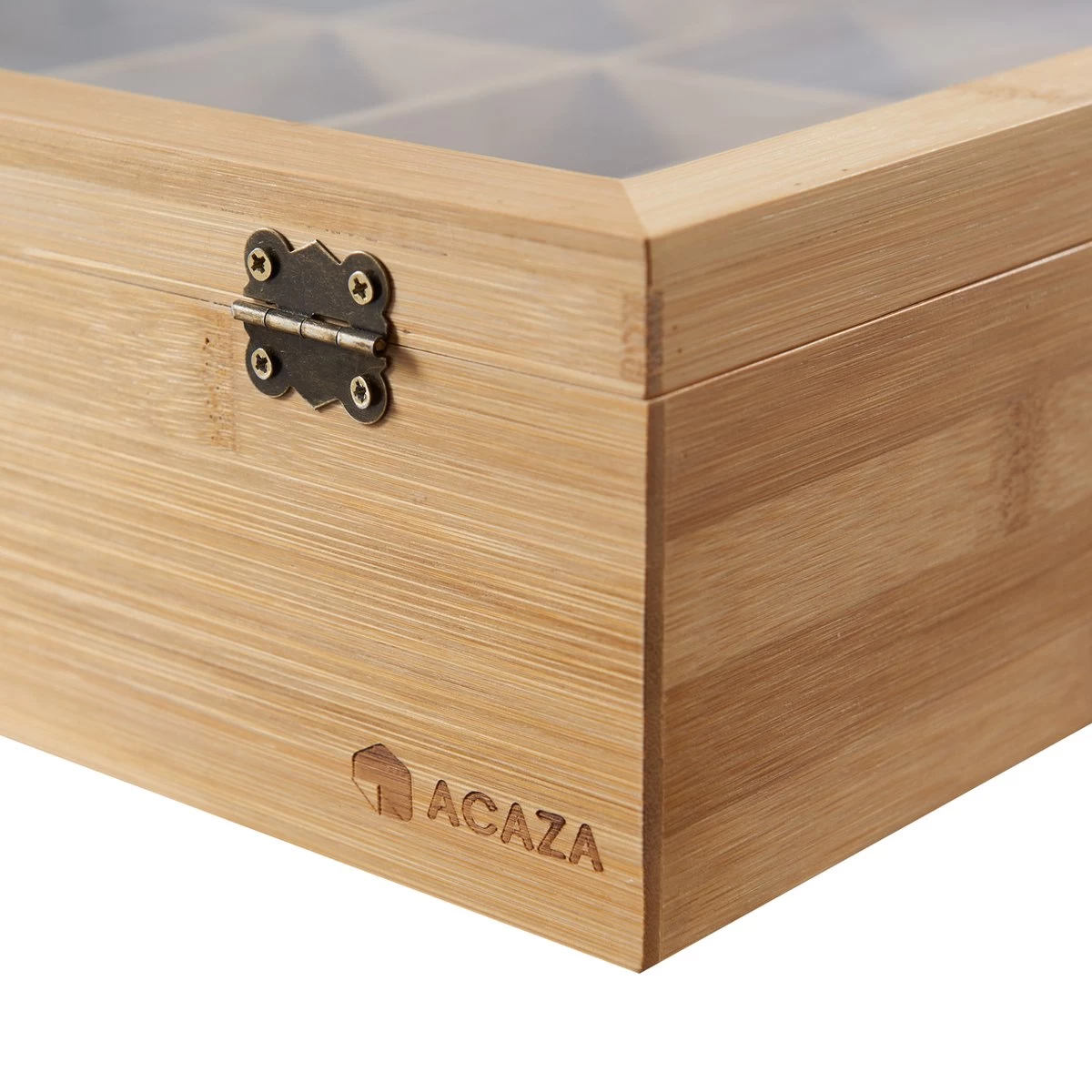ACAZA Tea Box Bamboe - Boîte De Rangement à Thé Avec Couvercle Transparent - 12 Compartiments - Bois De Bamboe 4 ACAZA Tea Box Bamboe - Boîte De Rangement à Thé Avec Couvercle Transparent - 12 Compartiments - Bois De Bamboe – Image 2