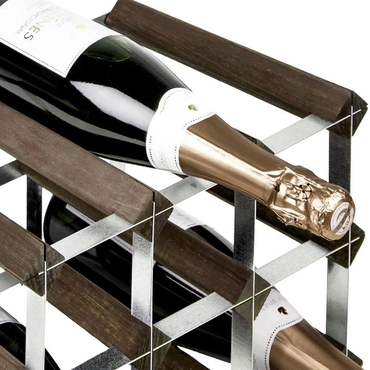 RTA Wineracks - Casier à Vin Galvanisé - Chêne Foncé - 30 Bouteilles à Assembler Soi-même 5x5 7 RTA Wineracks - Casier à Vin Galvanisé - Chêne Foncé - 30 Bouteilles à Assembler Soi-même 5x5 – Image 5