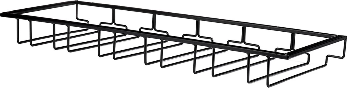 Porte-verres à Verres à Vin Suspendu - Zwart - 18 Verres - 6 Rangées - Porte-verre à Vin 3 Porte-verres à Verres à Vin Suspendu - Zwart - 18 Verres - 6 Rangées - Porte-verre à Vin