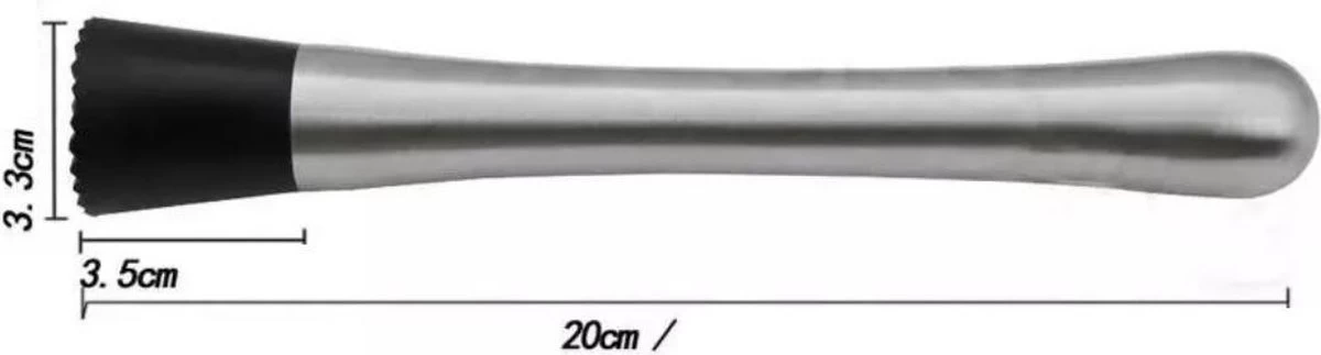 Thuys Cocktail Stamper - Cocktail Stamper - Muddler - Tonic Stamper - Citroen Stamper - Inox - Argent 4 Thuys Cocktail Stamper - Cocktail Stamper - Muddler - Tonic Stamper - Citroen Stamper - Inox - Argent – Image 2