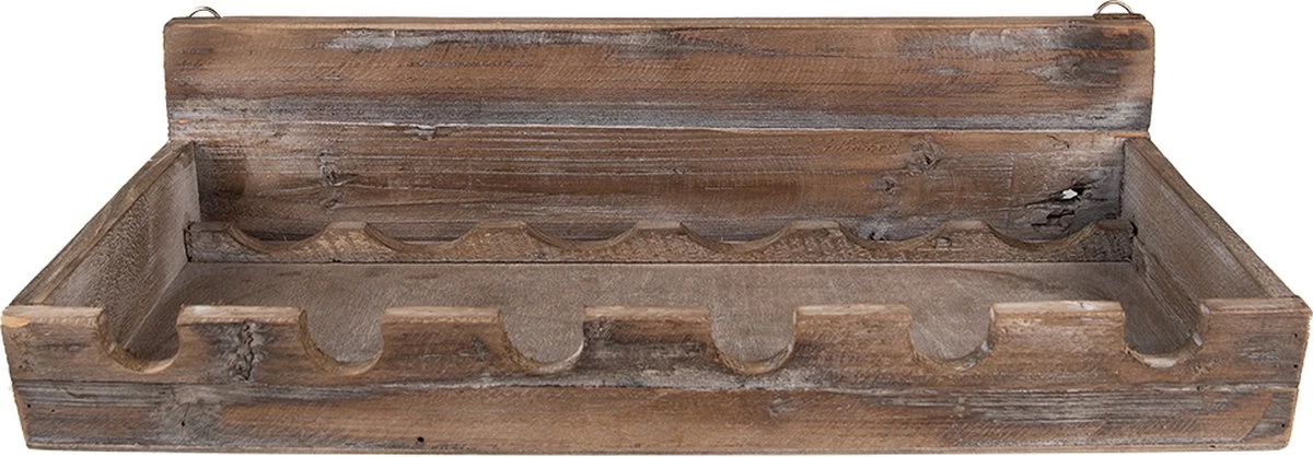 Clayre & Eef Casier à Vin 57x28x14 Cm Porte-bouteilles En Bois Marron Porte-bouteilles 3 Clayre & Eef Casier à Vin 57x28x14 Cm Porte-bouteilles En Bois Marron Porte-bouteilles