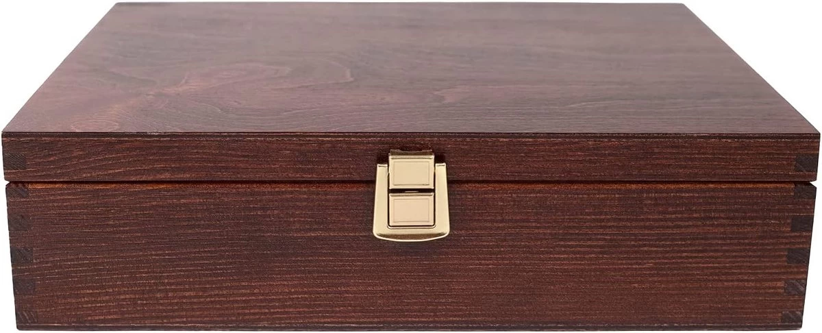 Creative Deco Grande Boîte à Thee En Bois Rangement Marron | 12 Compartiments | 29 X 25 X 7,5 Cm | Avec Un Couvercle | Bois Laqué | Coffre Perfect Pour Le Découpage Et La Décoration 9 Creative Deco Grande Boîte à Thee En Bois Rangement Marron | 12 Compartiments | 29 X 25 X 7,5 Cm | Avec Un Couvercle | Bois Laqué | Coffre Perfect Pour Le Découpage Et La Décoration – Image 7