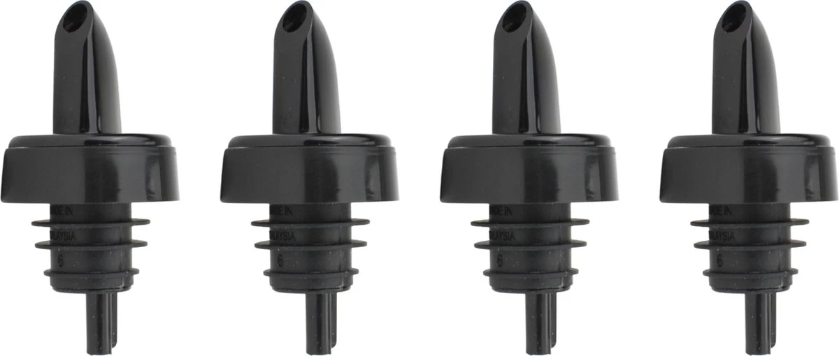 Veluw Spout Boisson - Bouchon Verseur Professionnel Pour Boisson - Plastique - Zwart ( Set De 4) 3 Veluw Spout Boisson - Bouchon Verseur Professionnel Pour Boisson - Plastique - Zwart ( Set De 4)