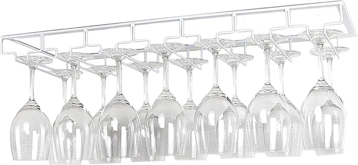 Verres à Verres à Vin Suspendus - Wit - 21 Verres - 7 Rangées - Porte-verres à Vin 3 Verres à Verres à Vin Suspendus - Wit - 21 Verres - 7 Rangées - Porte-verres à Vin
