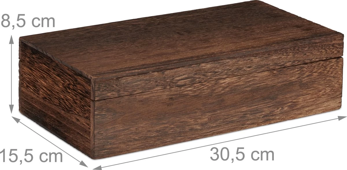 Boîte à Thé Relaxdays 8 Compartiments - Boîte à Thé Pour 80 Sachets De Thé - Boîte à Thé En Bois - Avec Couvercle 7 Boîte à Thé Relaxdays 8 Compartiments - Boîte à Thé Pour 80 Sachets De Thé - Boîte à Thé En Bois - Avec Couvercle – Image 5