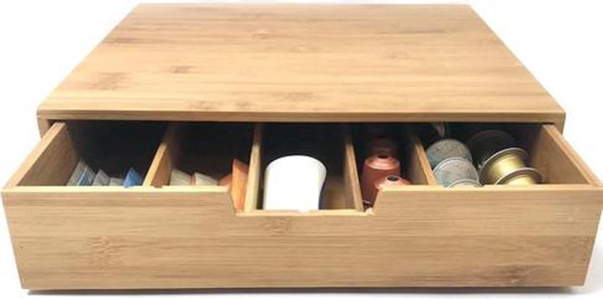 Made4Home® - Porte-capsule Avec Tiroir | Bambou | Max. 64 Tasses/capsules | Universel | Porte- Café | Organisateur | Naturel | Porte-gobelet | Dolce Gusto | (N) Espresso 7 Made4Home® - Porte-capsule Avec Tiroir | Bambou | Max. 64 Tasses/capsules | Universel | Porte- Café | Organisateur | Naturel | Porte-gobelet | Dolce Gusto | (N) Espresso – Image 5