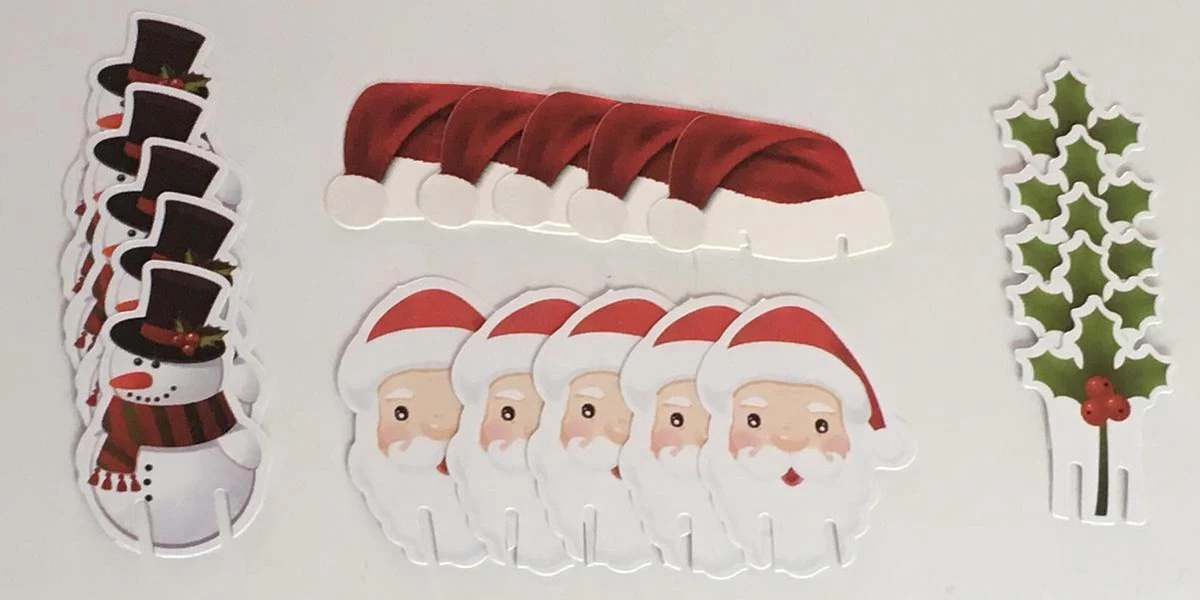 Noël - Décoration - Bonnet De Noel - Père Noël - Houx - Branche - Branche De Noël - Bonhomme De Neige - Glas à Vin - Verre - Fluut - Champagne - Décoration En Verre - 20 Pièces 8 Noël - Décoration - Bonnet De Noel - Père Noël - Houx - Branche - Branche De Noël - Bonhomme De Neige - Glas à Vin - Verre - Fluut - Champagne - Décoration En Verre - 20 Pièces – Image 6