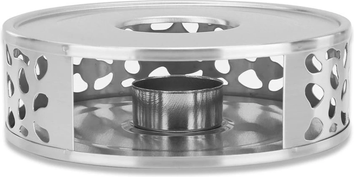 INTIRILIFE Chauffe-théière En Argent - Théière En Acier Inoxydable Avec Motif Pour Théières Résistantes à La Chaleur - Chauffe-thé En Acier Inoxydable Pour Café, Thé Et Bien Plus Encore. 4 INTIRILIFE Chauffe-théière En Argent - Théière En Acier Inoxydable Avec Motif Pour Théières Résistantes à La Chaleur - Chauffe-thé En Acier Inoxydable Pour Café, Thé Et Bien Plus Encore. – Image 2