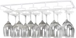 Porte-verres à Verres à Vin Suspendus - Wit - 18 Verres - 6 Rangées - Porte-verres à Vin