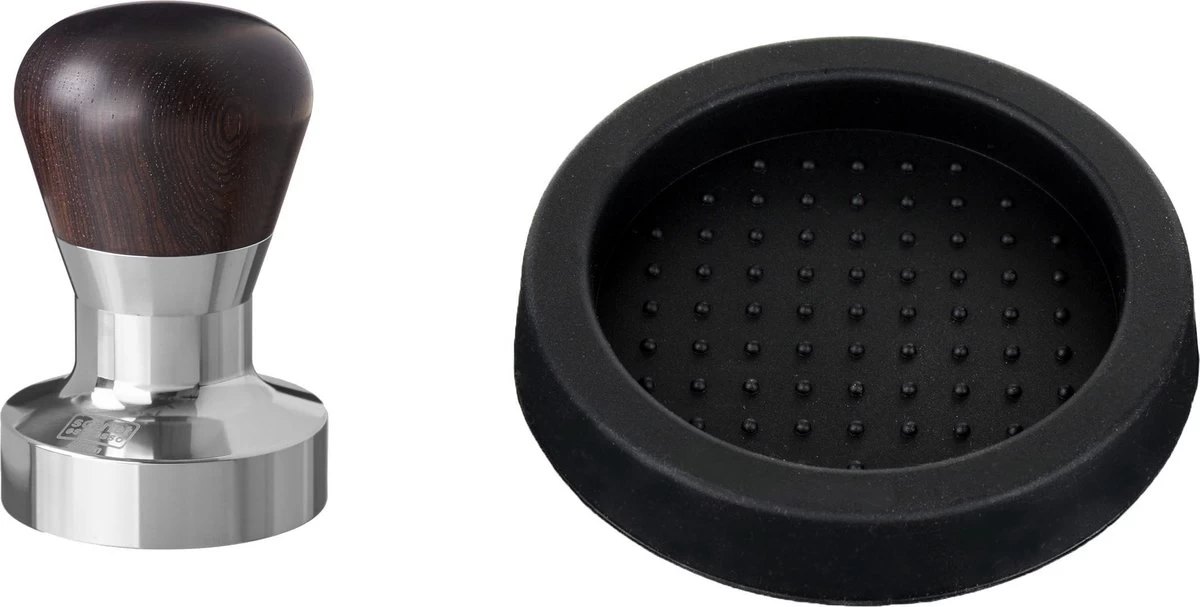 Expresso écarlate | Tamper "Passion" Pour Barista; Avec Poignée Ergonomique En PVC Ou En Bois Précieux De Votre Choix Et Base En Acier Inoxydable De Précision. Ebony Black 49 Mm + Potence 3 Expresso écarlate | Tamper "Passion" Pour Barista; Avec Poignée Ergonomique En PVC Ou En Bois Précieux De Votre Choix Et Base En Acier Inoxydable De Précision. Ebony Black 49 Mm + Potence