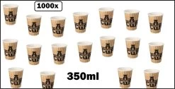 1000x Mega Tasse Café Karton A Hot Cup 350ml - Café Thé Chocolat Soupe Boisson Eau Tasse Karton