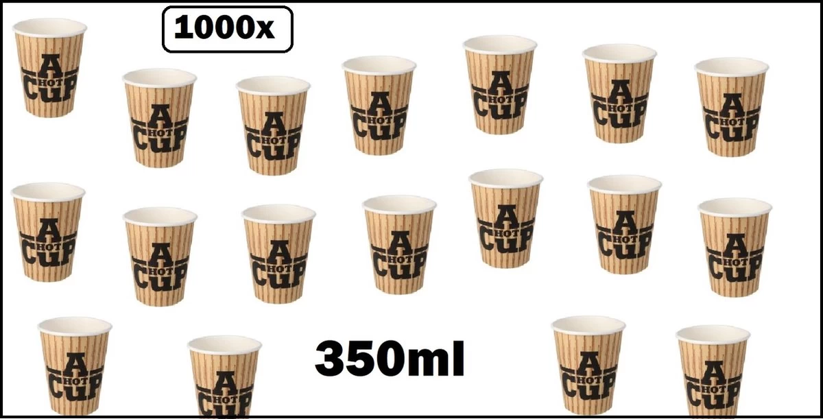 1000x Mega Tasse Café Karton A Hot Cup 350ml - Café Thé Chocolat Soupe Boisson Eau Tasse Karton 3 1000x Mega Tasse Café Karton A Hot Cup 350ml - Café Thé Chocolat Soupe Boisson Eau Tasse Karton