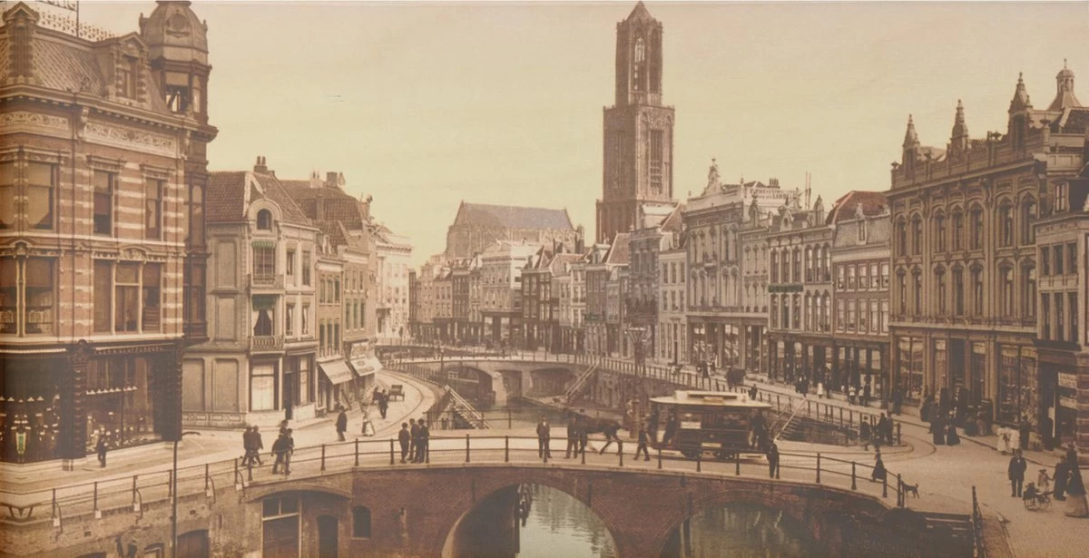 Boîte à Vin - Vue Sur La Vieille Ville D'Utrecht Dom - Tirage Photo Ancienne Sur Boîte En Bois - 19x36 Cm 6 Boîte à Vin - Vue Sur La Vieille Ville D'Utrecht Dom - Tirage Photo Ancienne Sur Boîte En Bois - 19x36 Cm – Image 4