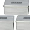 Set De 3x Boîtes à Thé Rectangulaires En Argent 18 X 11 Cm - Boîtes De Rangement / Boîtes à Thé En Argent - Tambours à Thé 1 Set De 3x Boîtes à Thé Rectangulaires En Argent 18 X 11 Cm - Boîtes De Rangement / Boîtes à Thé En Argent - Tambours à Thé -Dégustation Délicate 1200x682 1