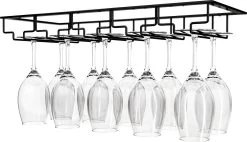 Nolad - Porte-verres à Vin - Casier à Vin En Métal - 15 Verres - Noir Mat