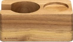 Station De Tassage Navaris En Bois D'acacia - Support Pour Porte-filtre Et Tamper - Ø 58 Mm - Répartition Homogène Du Café Moulu Et De L'espresso -Dégustation Délicate 1200x698 2