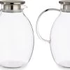 2x Carafe à Jus/pichet En Verre Avec Couvercle Luxe De 2,5 Litres - Dimensions : 20 X 15,5 X 22 Cm - Matériau Verre Borosilicaté