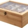 ACAZA Tea Box Bamboe - Boîte De Rangement à Thé Avec Couvercle Transparent - 12 Compartiments - Bois De Bamboe 2 ACAZA Tea Box Bamboe - Boîte De Rangement à Thé Avec Couvercle Transparent - 12 Compartiments - Bois De Bamboe -Dégustation Délicate 1200x718