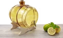 Distributeur De Boisson Avec Robinet - Lemonade Tap - Bar Butler - Distributeur De Boissons 4L - Marron