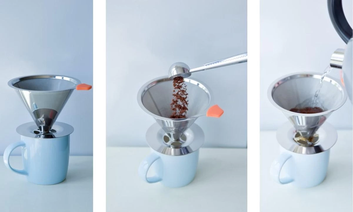 Filtre à Café Réutilisable Avec Cuillère à Café En Acier Inoxydable | Porte-filtre à Café Permanent | Pour Faire Du Café | Le Café Filtre Verse | 1 à 4 Tasses | Filtre à Café Lavable | Filtre à Café De Voyage / Camping 6 Filtre à Café Réutilisable Avec Cuillère à Café En Acier Inoxydable | Porte-filtre à Café Permanent | Pour Faire Du Café | Le Café Filtre Verse | 1 à 4 Tasses | Filtre à Café Lavable | Filtre à Café De Voyage / Camping – Image 4