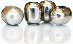 Sparq Home - Ensemble De 4 Cubes à Whisky En Acier Inoxydable - Perles De Vin - Pierres à Whisky - Glaçons Réutilisables - Cadeau