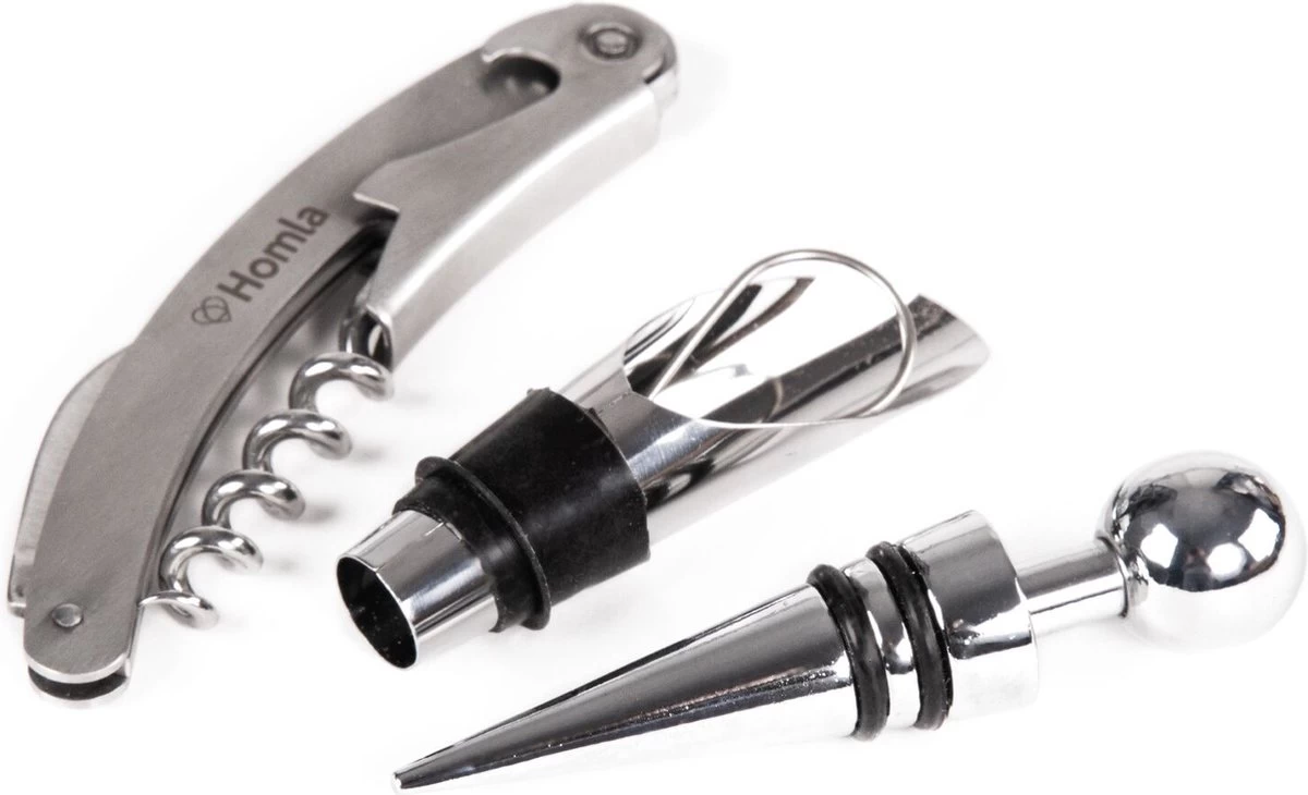 HOMLA Mooka Service à Vin D'accessoire Ouvre-bouteille En Acier Inoxydable 14x15 Cm 3 HOMLA Mooka Service à Vin D'accessoire Ouvre-bouteille En Acier Inoxydable 14x15 Cm