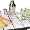 Shaker à Cocktail En Acier Inoxydable 6 Pièces Comprenant 4x Verres à Cocktail 350 Ml - Faites Vos Propres Cocktails -Dégustation Délicate 1200x736 4