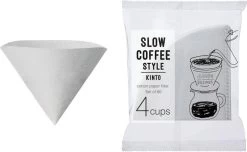 Kinto - Filtre Papier En Coton SCS-04-CP-60 - 60 Pièces - Pour 4 Tasses - Filtre à Café - Café Lent