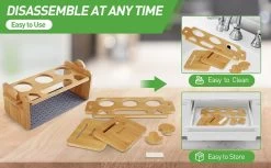 Porte- Bouteilles En Bamboe - Égouttoir à Vaisselle Avec Tapis En Caoutchouc - Accessoires Sodastream - Produits Sodastream 7 Porte- Bouteilles En Bamboe - Égouttoir à Vaisselle Avec Tapis En Caoutchouc - Accessoires Sodastream - Produits Sodastream -Dégustation Délicate 1200x742 3