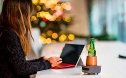 Allocacoc - Refroidisseur De Boissons Instantanées - Tasse De Refroidissement - CupCooler - Cuivre -Dégustation Délicate 1200x750 3