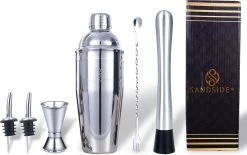 Set Cocktail Silver Premium – Set Cocktail 7 Pièces Top Class – Shaker 750ml – Coffret Luxe -Dégustation Délicate 1200x751
