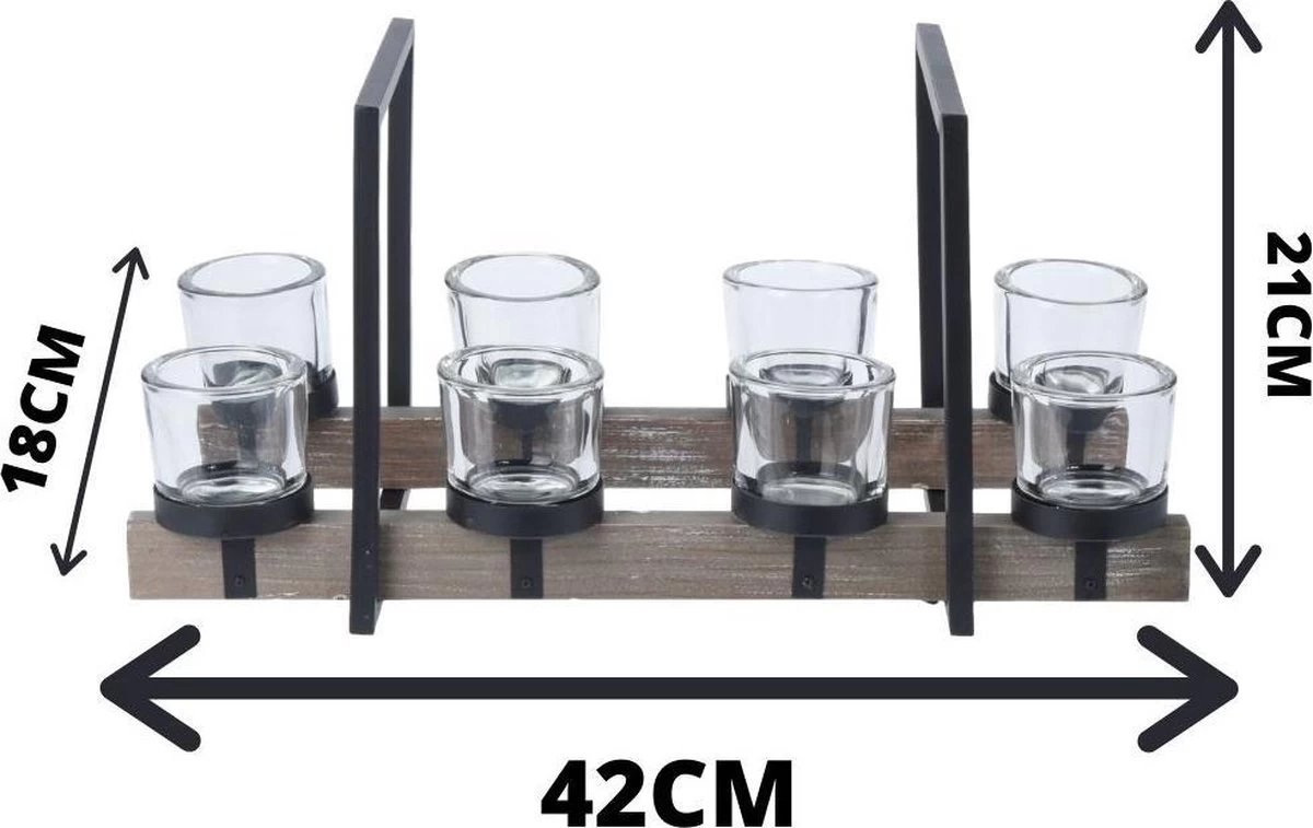 Orange85 Tea Light Holder - Photophore - Photophores Glas - Set - 8 Porte - Pièces Tea Lights - Tea Lights Porte - Glas - Contemporain - Décor 3 Orange85 Tea Light Holder - Photophore - Photophores Glas - Set - 8 Porte - Pièces Tea Lights - Tea Lights Porte - Glas - Contemporain - Décor