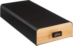 Porte-gobelet à Café Five® En Métal Avec Bambou - Zwart - Compartiments De Tri Et Réglables Et Extensibles - Petit (30 Capsules)