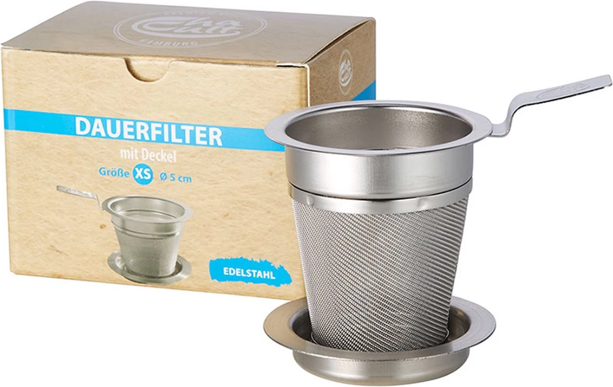 Filtre à Thé Avec Poignée Et Bac Collecteur | ACIER INOXYDABLE |Ø 5 Cm | Perdre Du Thé |TeaLogic 4 Filtre à Thé Avec Poignée Et Bac Collecteur | ACIER INOXYDABLE |Ø 5 Cm | Perdre Du Thé |TeaLogic – Image 2