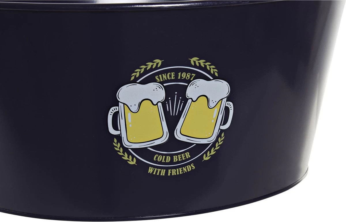 Seau à Bière Et Boissons En Métal Bleu Foncé 18 X 30 X 51 Cm - Seaux à Glace - Seau à Champagne 6 Seau à Bière Et Boissons En Métal Bleu Foncé 18 X 30 X 51 Cm - Seaux à Glace - Seau à Champagne – Image 4