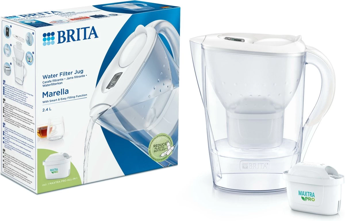 BRITA - Carafe Filtrante à Eau - Marella Cool - Comprenant 1 Cartouche Filtrante à Eau MAXTRA PRO ALL-IN-1 - Wit - 2,4L 6 BRITA - Carafe Filtrante à Eau - Marella Cool - Comprenant 1 Cartouche Filtrante à Eau MAXTRA PRO ALL-IN-1 - Wit - 2,4L – Image 4