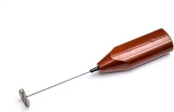 Mousseur à Lait électrique INTER-CAFFÈ® - Mousseur à Lait Manuel - Mousseur à Lait - Marron - Garantie 1 An