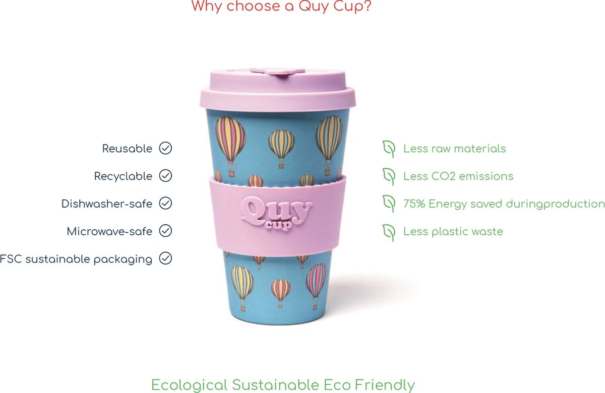 Quy Cup Gobelet De Voyage écologique 230 Ml - Coeur - Sans BPA - Fabriqué à Partir De Bouteilles En PET Recyclées Avec Couvercle En Siliconen Rouge 8 Quy Cup Gobelet De Voyage écologique 230 Ml - Coeur - Sans BPA - Fabriqué à Partir De Bouteilles En PET Recyclées Avec Couvercle En Siliconen Rouge – Image 6
